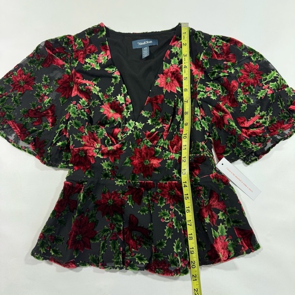 New ModCloth Happy Holly Days Peplum Top - Picture 7 of 7